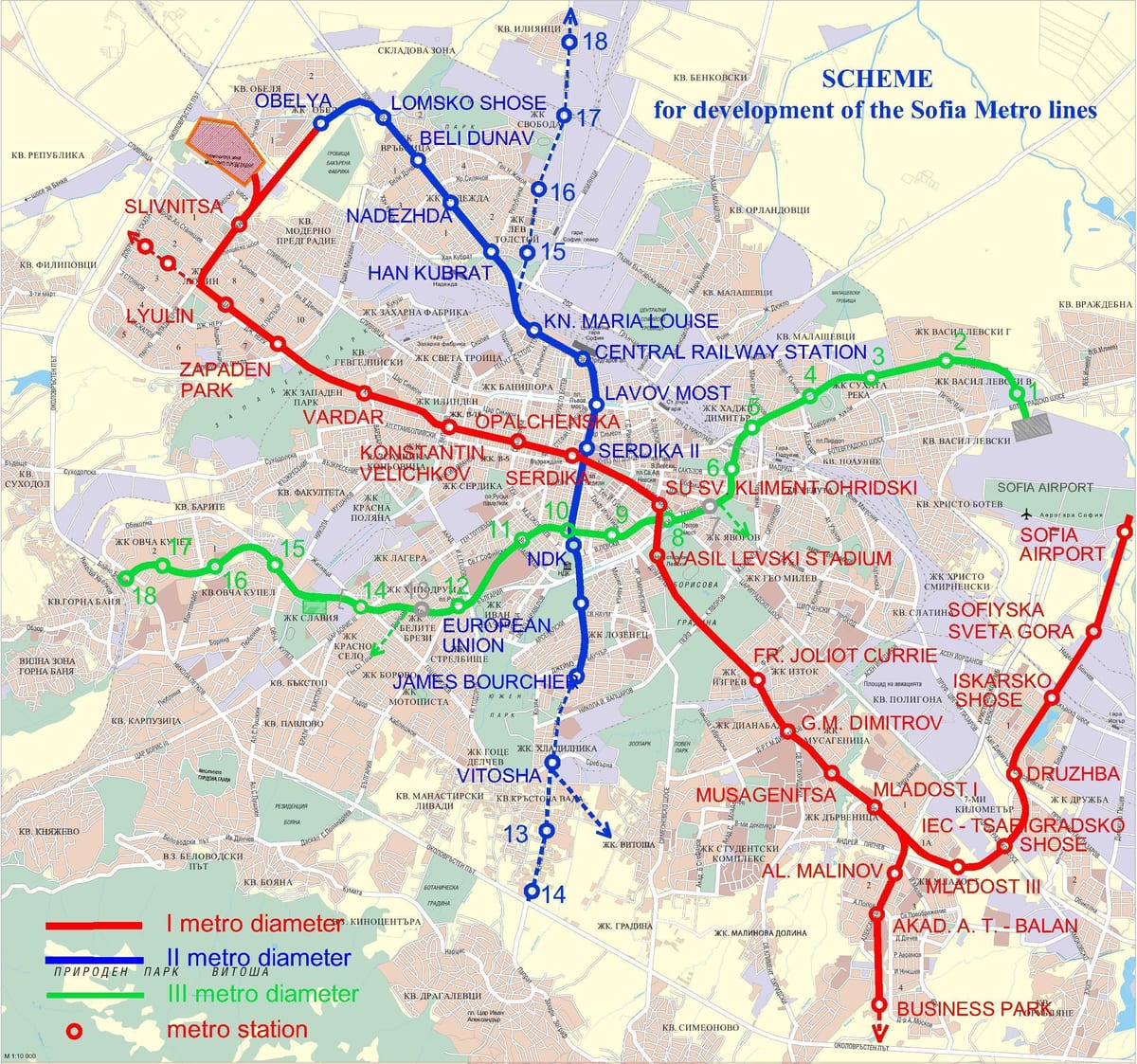 แผนที่ของบัลแกเรีย name เมโทร