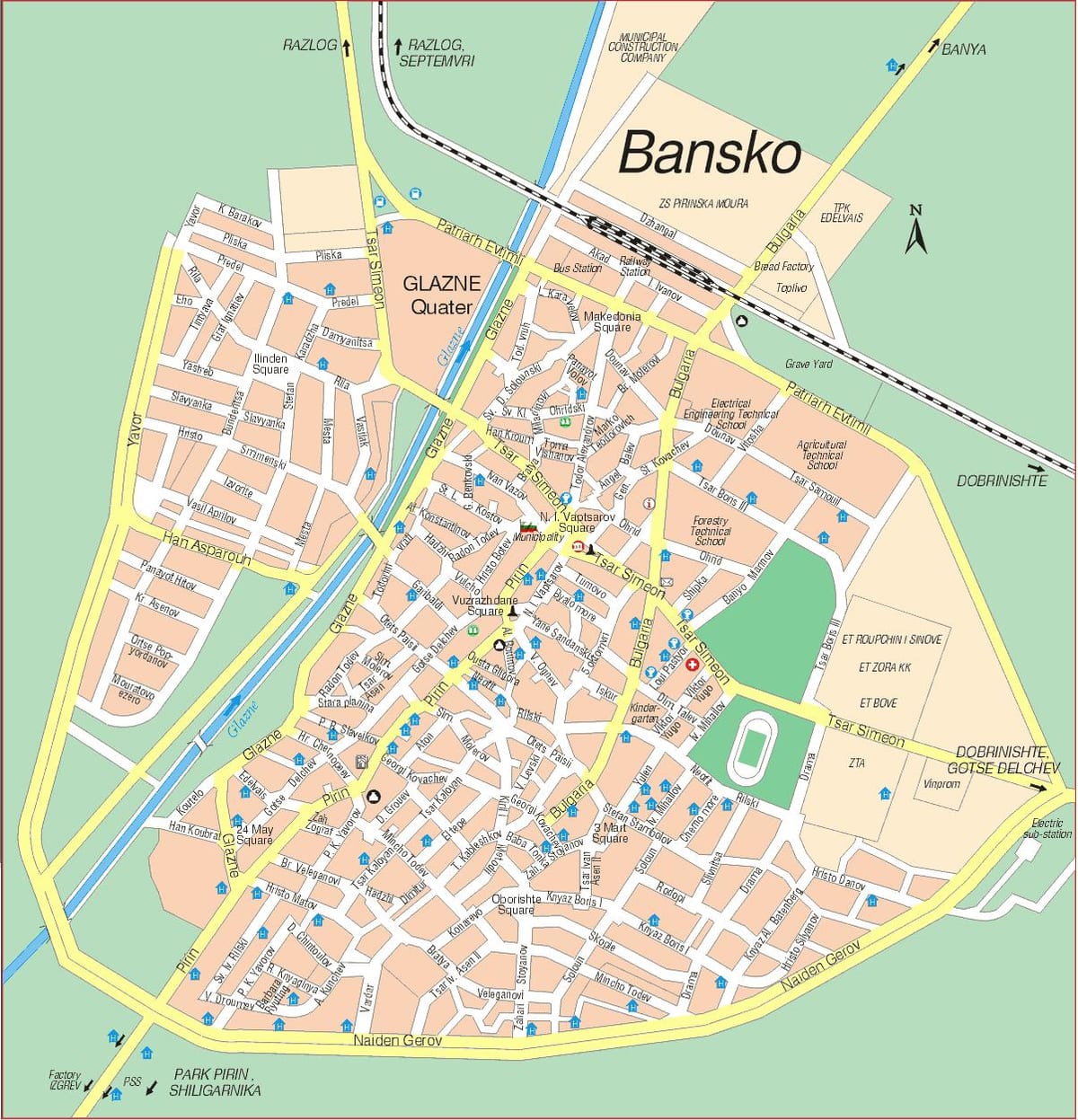 บัลแกเรีย bansko แผนที่