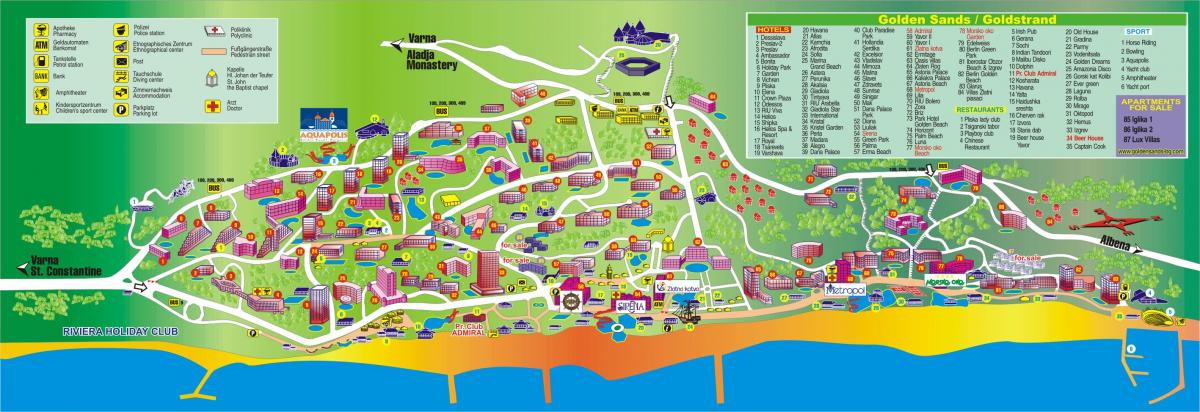 ทองชายหาดบัลแกเรียนแผนที่